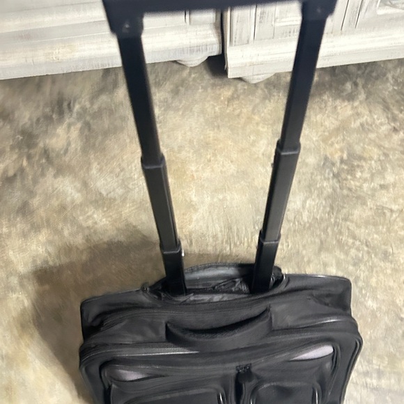 Classic Black Men's Soft Carry On Rolling Business Briefcase - Picture 4 of 9